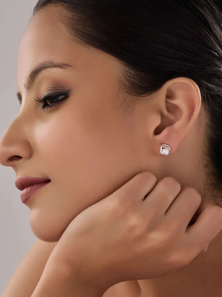 Luxe Silver Stud Earrings