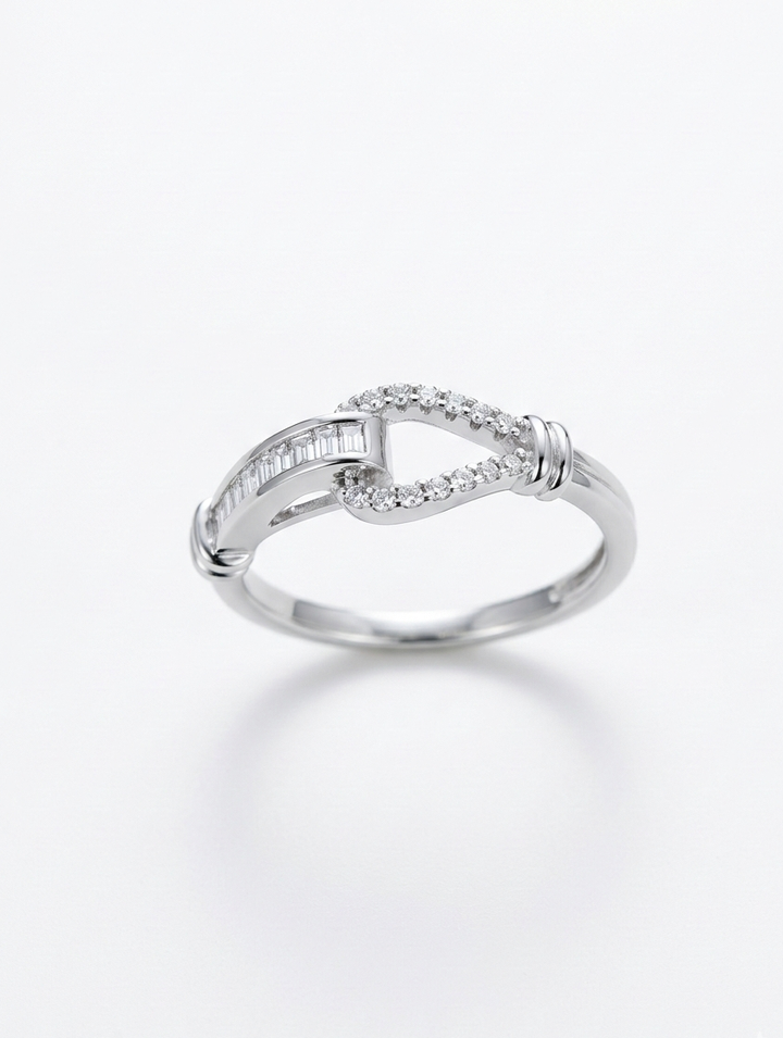 Sterling Silver Cross Stone Ring