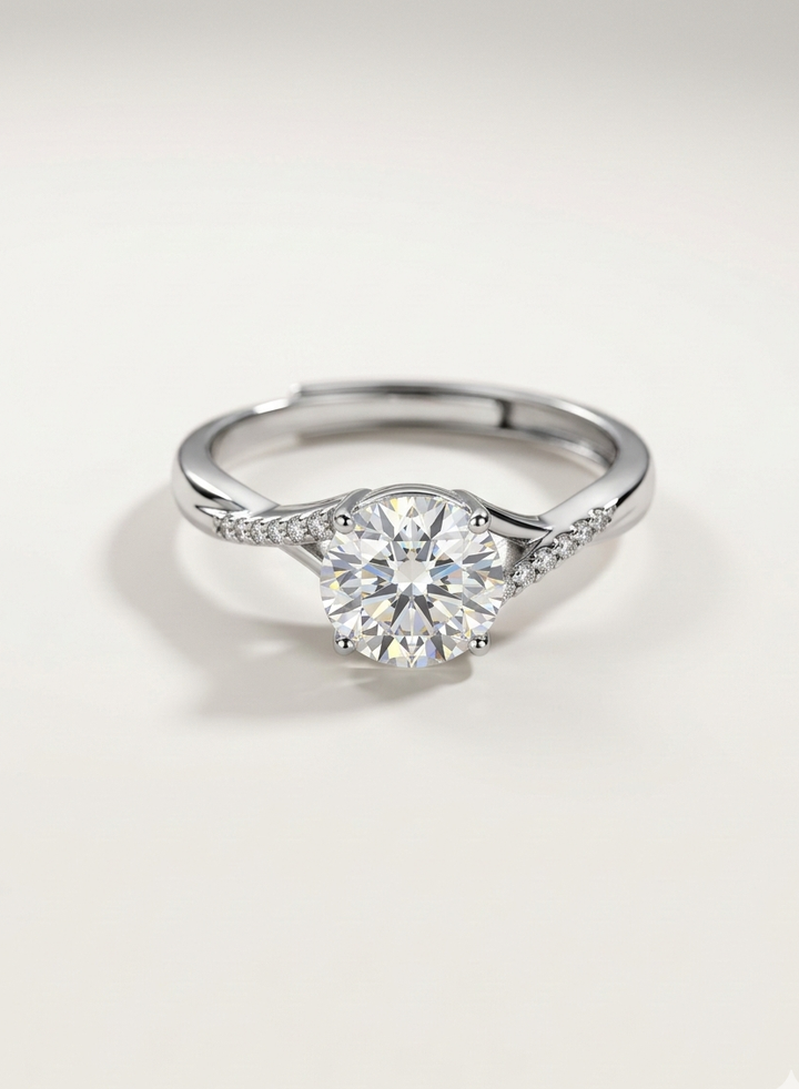 Sterling Silver Shimmer Stone Ring