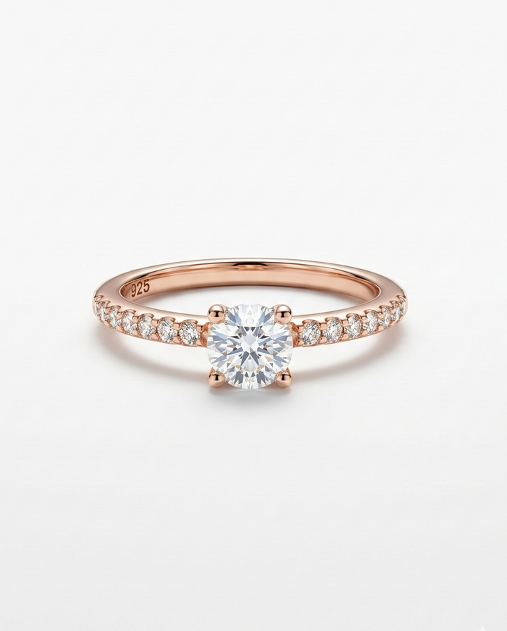 Silver Dual Quene-T Ring (Rosegold)