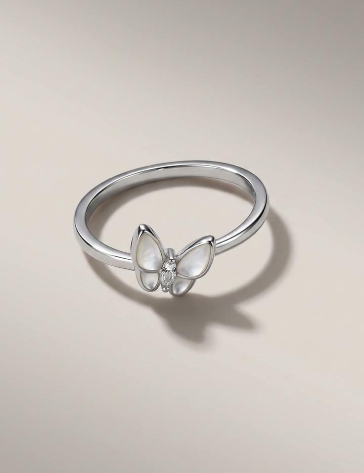 Sterling Silver Twisted Butterfly Ring