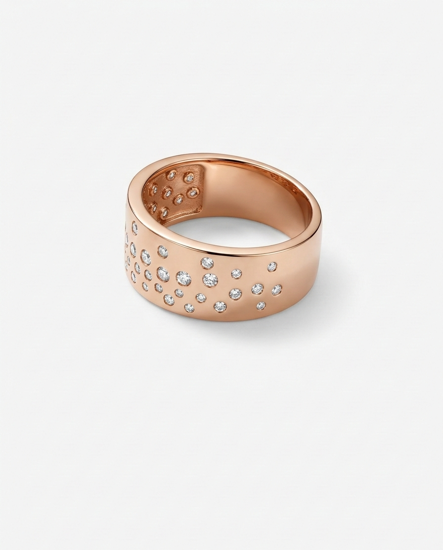 Silver Star Cluster Ring (Rosegold)