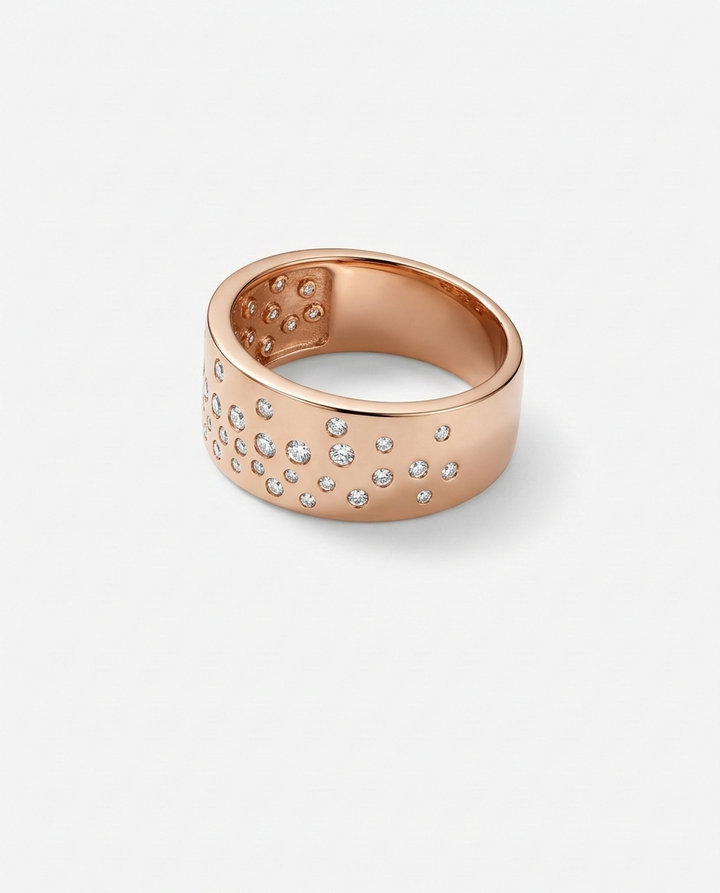 Silver Star Cluster Ring (Rosegold)