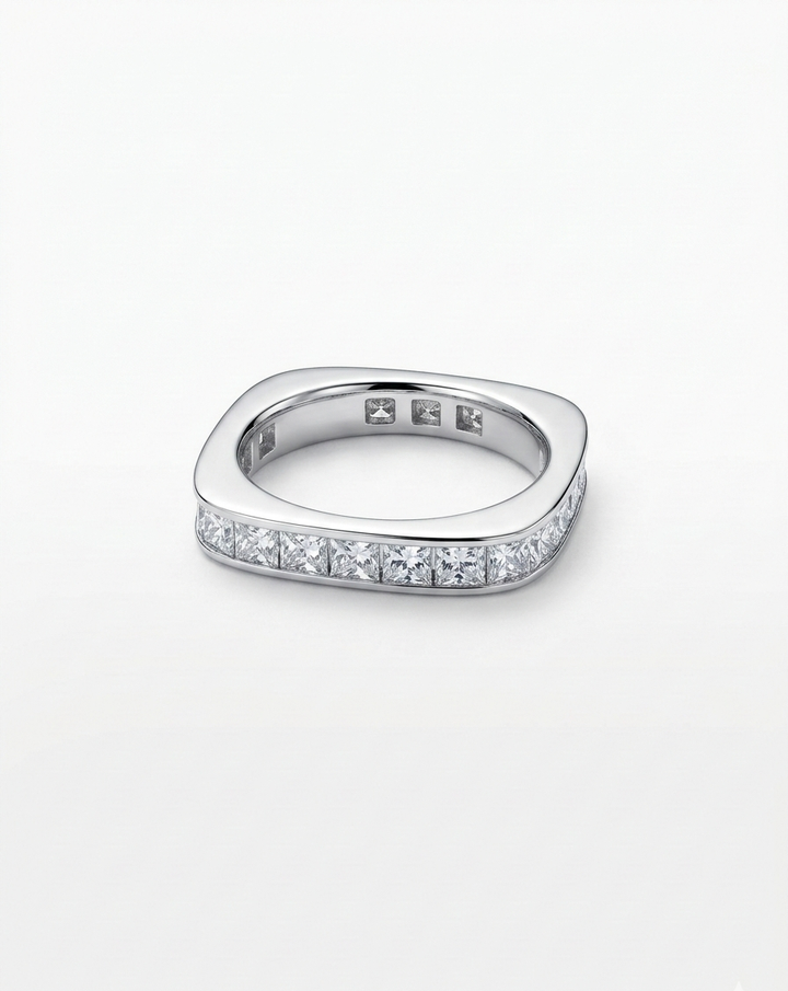 Silver Square Defy Ring