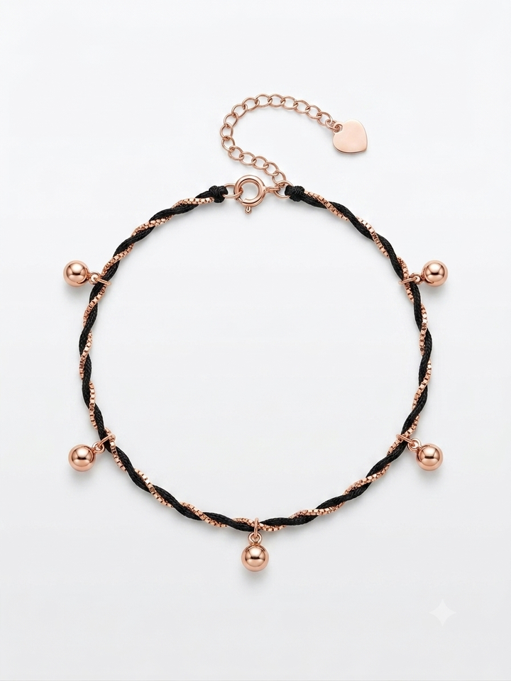925 Silver Trendy Anklet (Rosegold)
