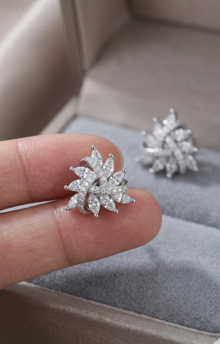 Silver 925 Crystal Earrings