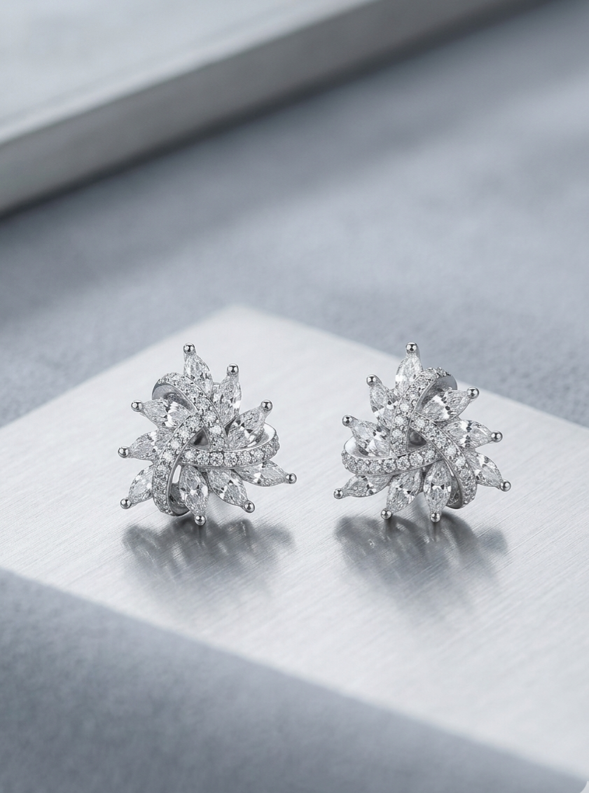 Silver 925 Crystal Earrings