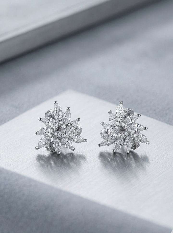 Silver 925 Crystal Earrings
