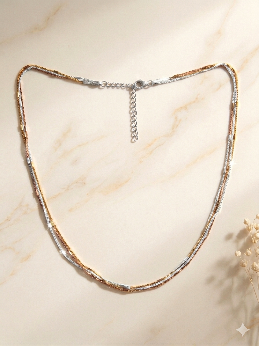 Silver 925 Multi-Color Chain