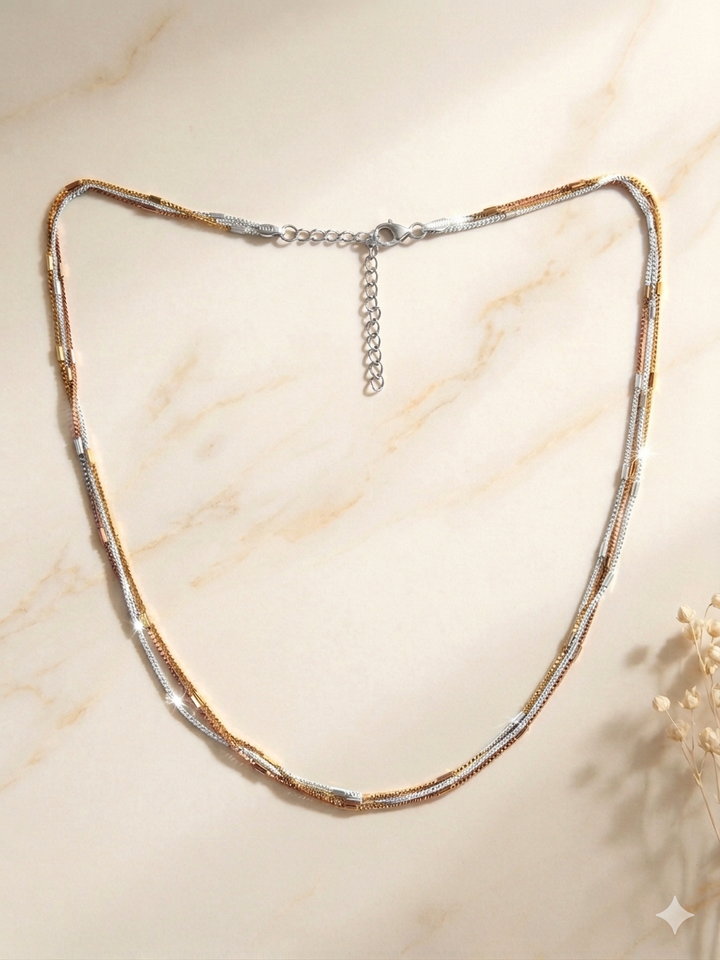 Silver 925 Multi-Color Chain