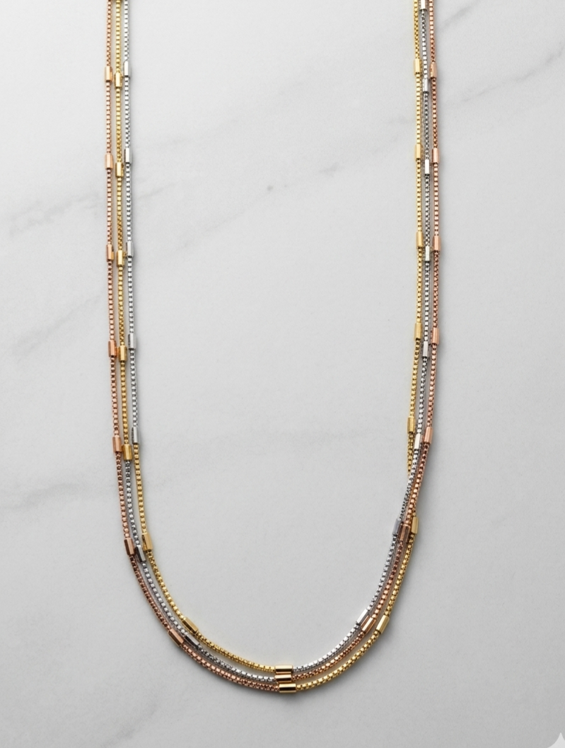 Silver 925 Multi-Color Chain