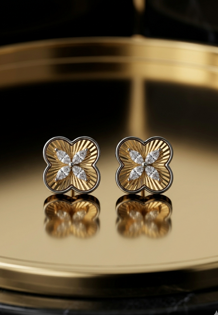 Silver 925 Magna Earrings (Gold)