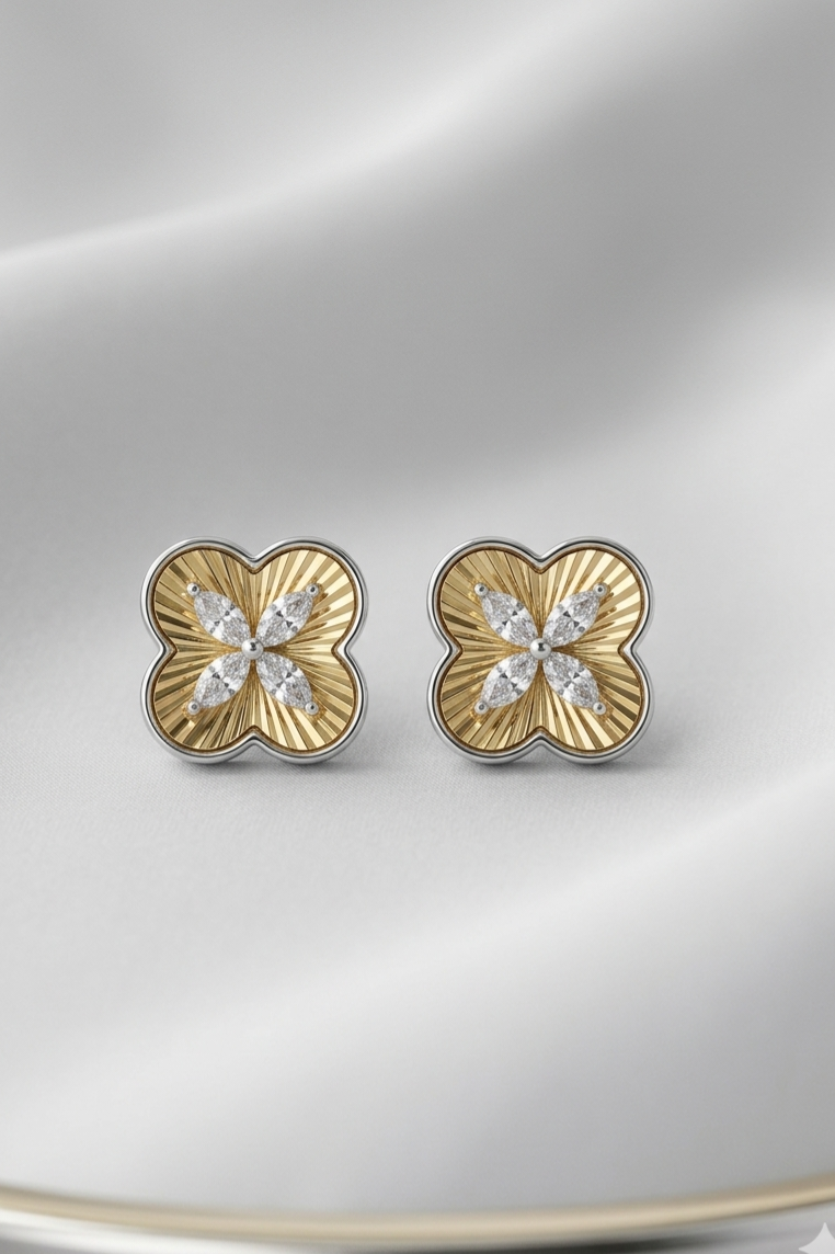 Silver 925 Magna Earrings (Gold)