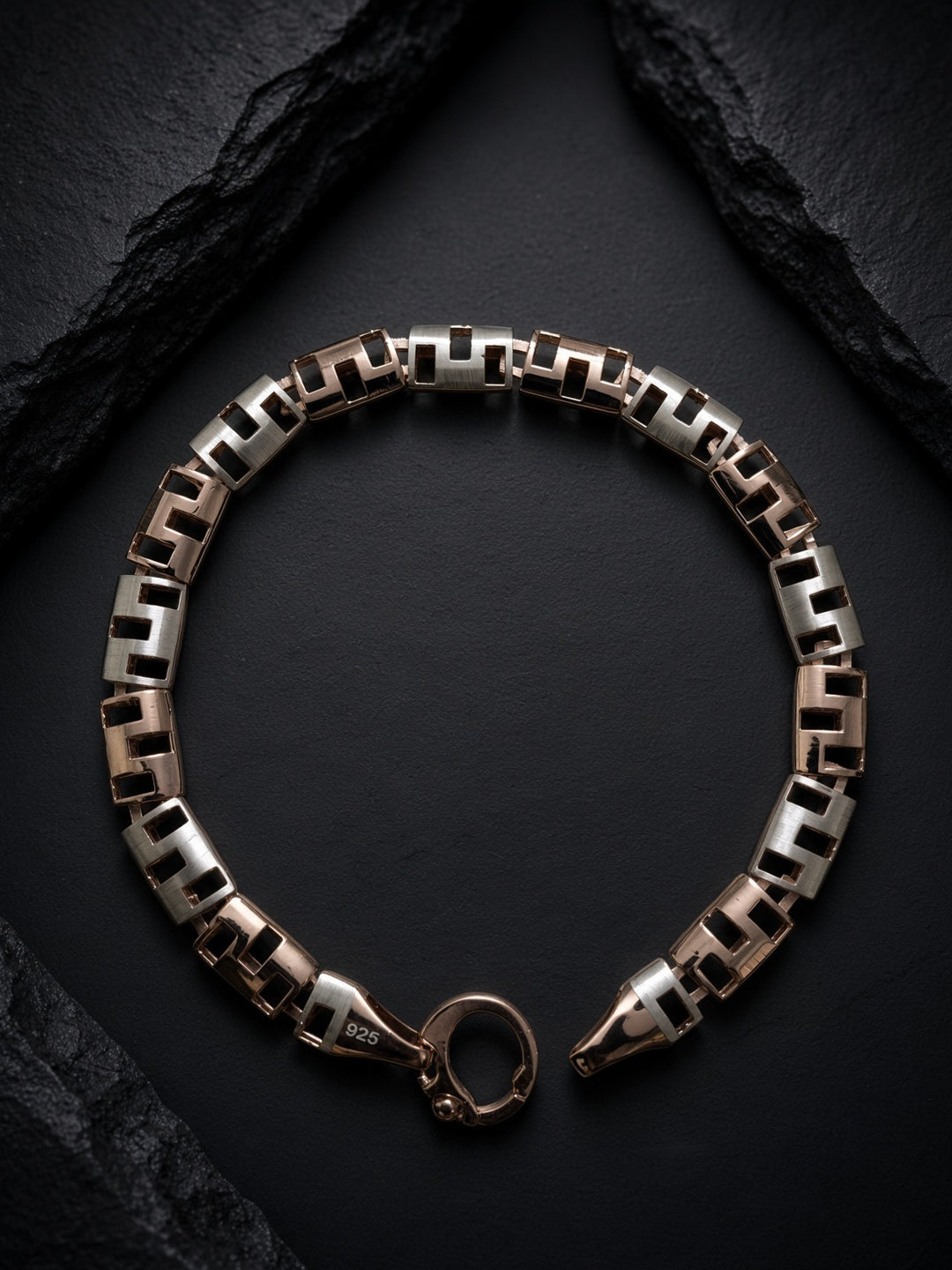 Silver 925 Granite Edge Bracelet (Men)