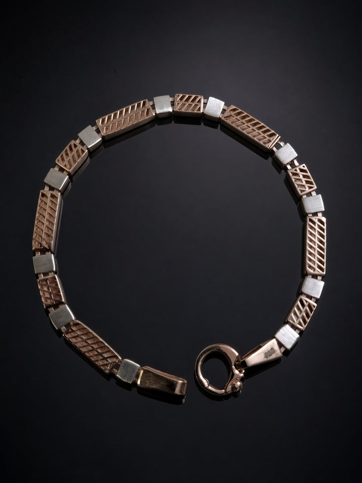 Silver 925 Hammerfall Band Bracelet (Men)