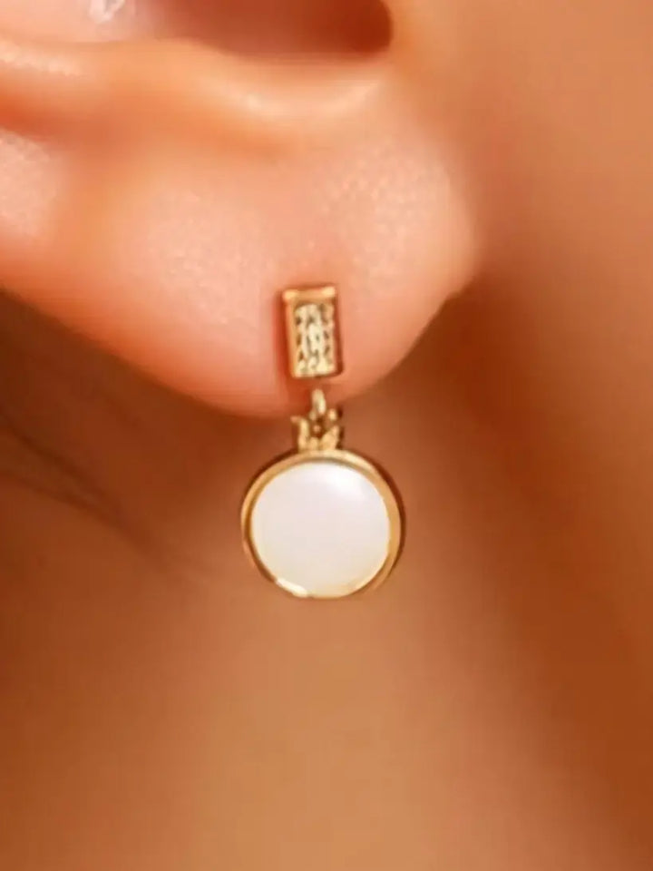 Royal Rosy Silver Stud Earrings