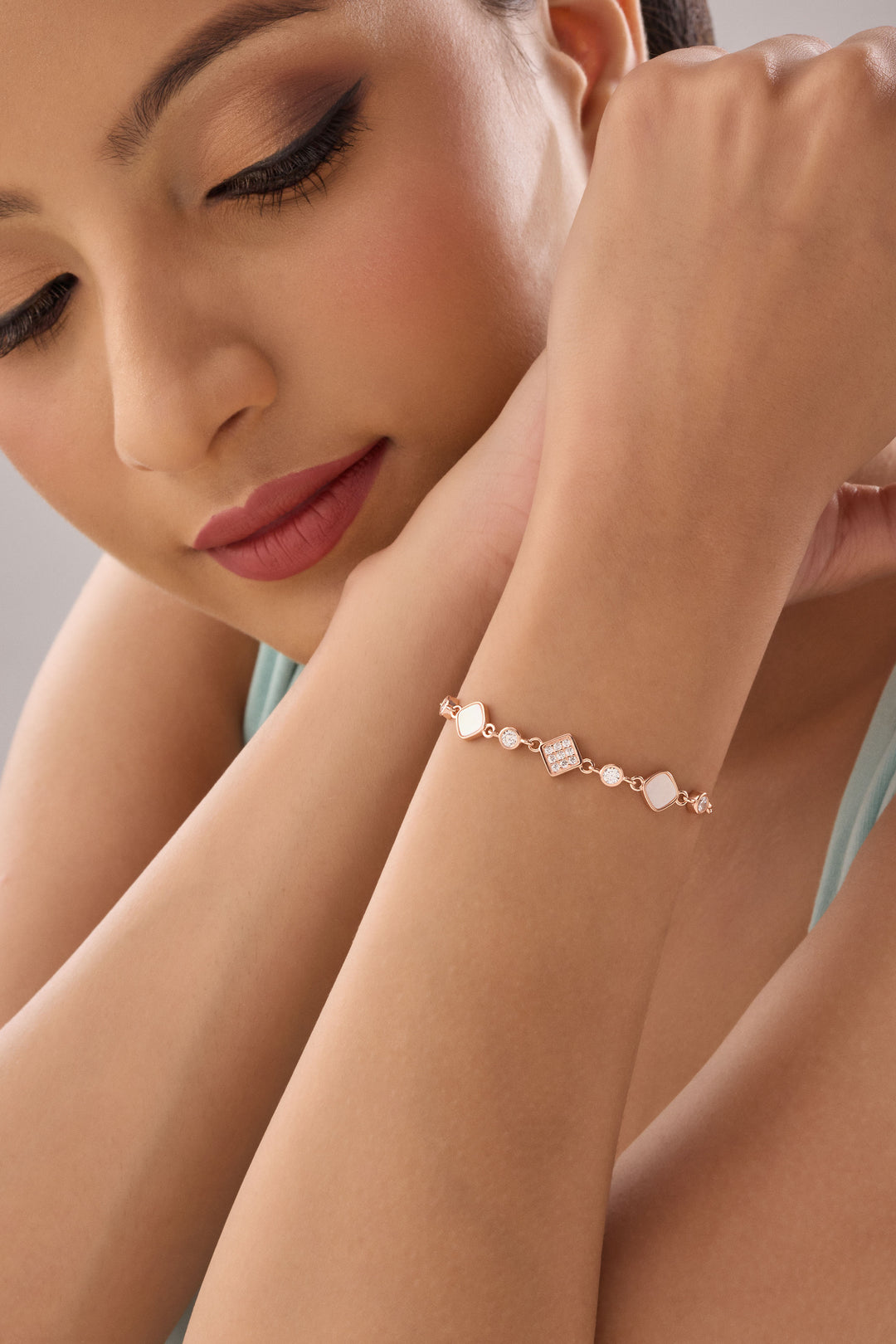 Stering Silver Gracia Bracelet (Rosegold)