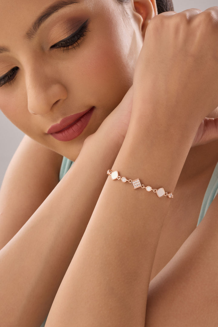Stering Silver Gracia Bracelet (Rosegold)