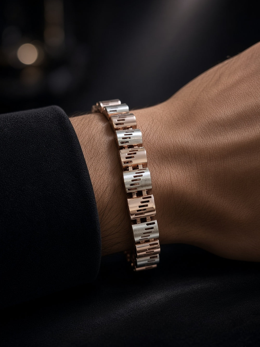 Silver 925 Boulder Grip Bracelet (Men)