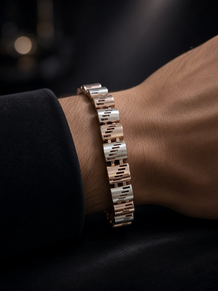 Silver 925 Boulder Grip Bracelet (Men)