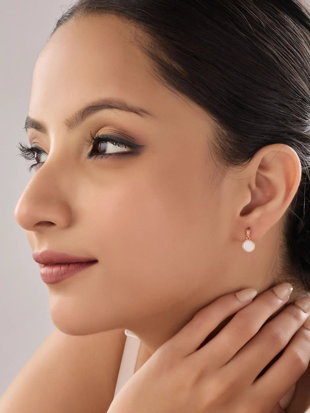 Royal Rosy Silver Stud Earrings