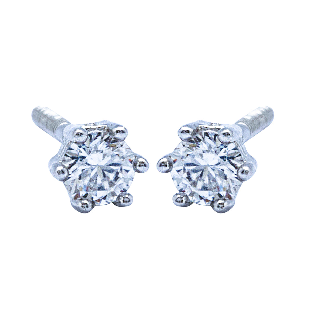Silver Flower Bud Earrings