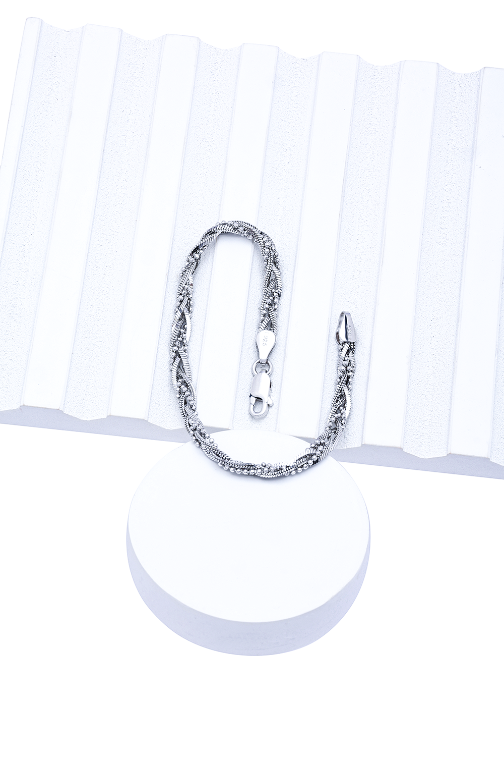 Silver B Cob Bracelet