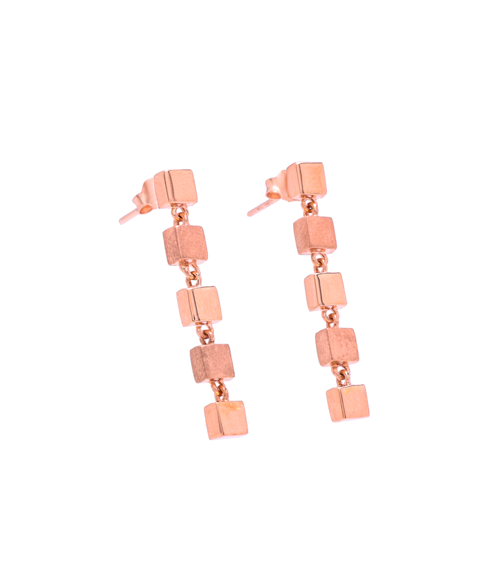 The Cubical Earrings (Rosegold)