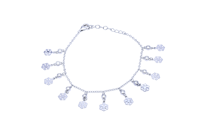 Silver Hanging Flower Bracelet