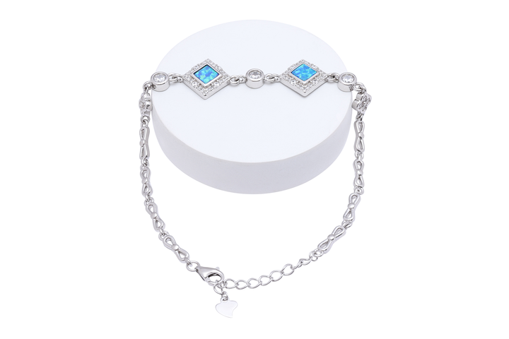 Silver Blue Ziama Bracelet