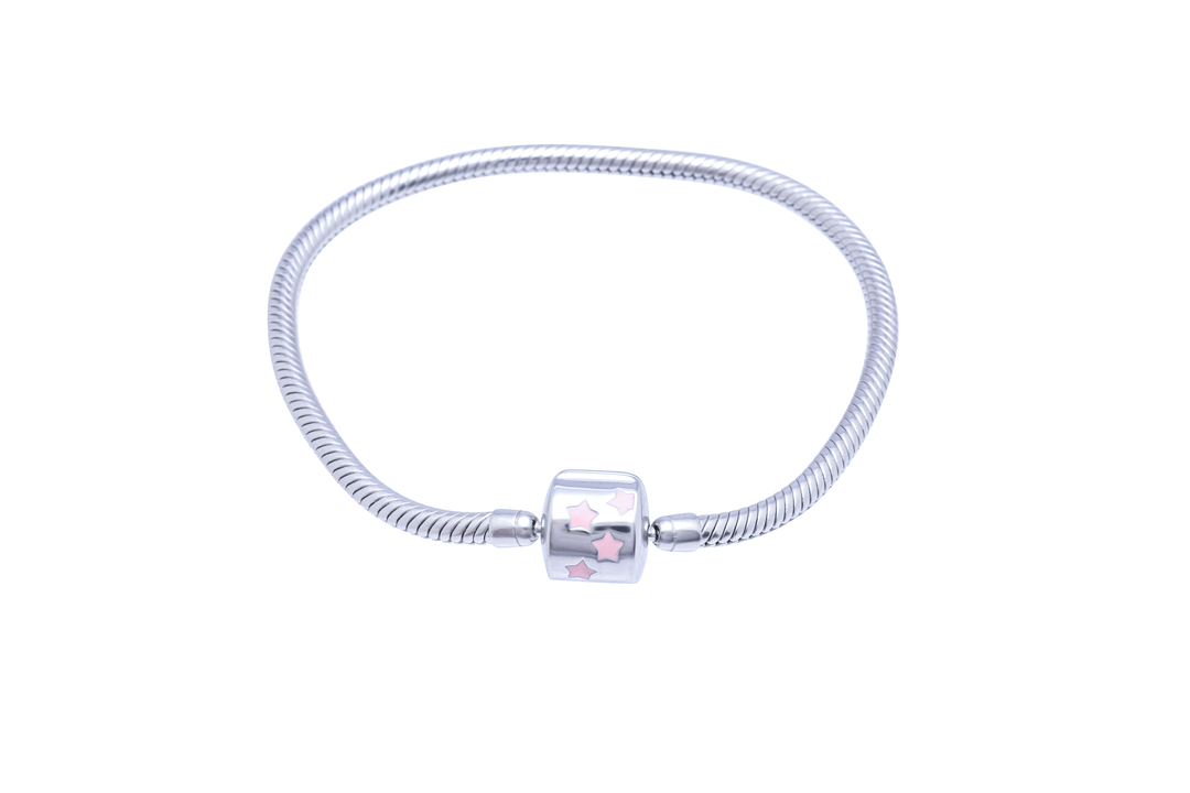 Silver Pink Pandora Bracelet