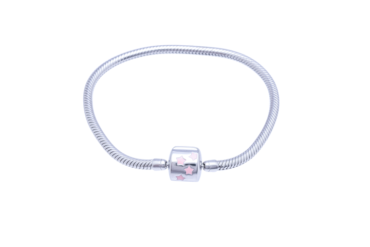 Silver Pink Pandora Bracelet