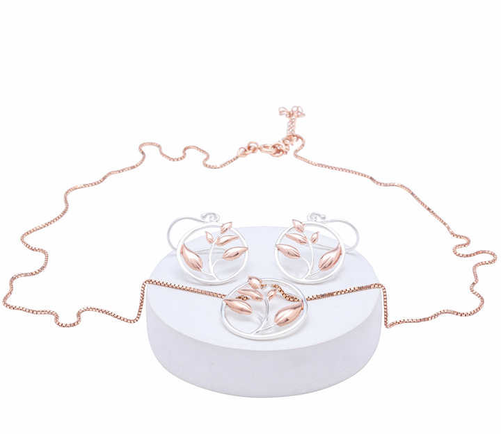 Silver Garden Pendant Set