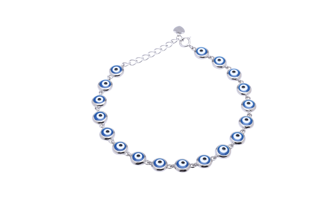 Silver Inayat Bracelet - Evil Eye