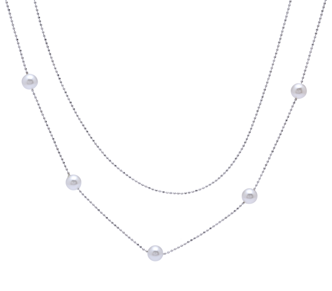 Silver Pearl Necklace