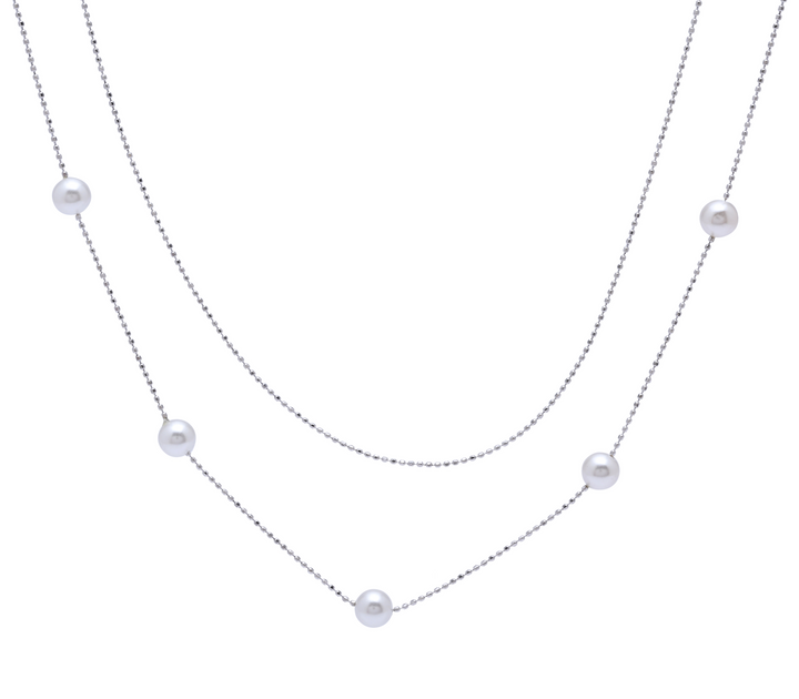 Silver Pearl Necklace