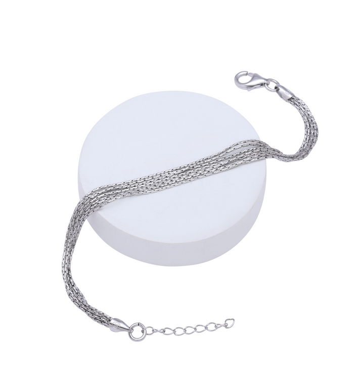 Silver Multi-layered Bracelet