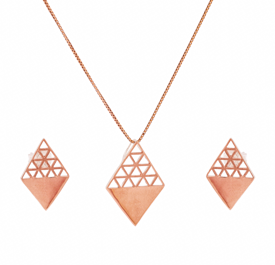 Silver Murphy Pendant Set (Rosegold)