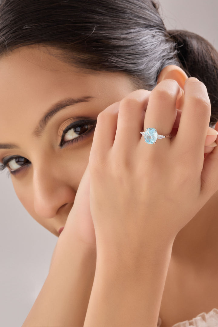 Sterling Silver Blue Diora Ring