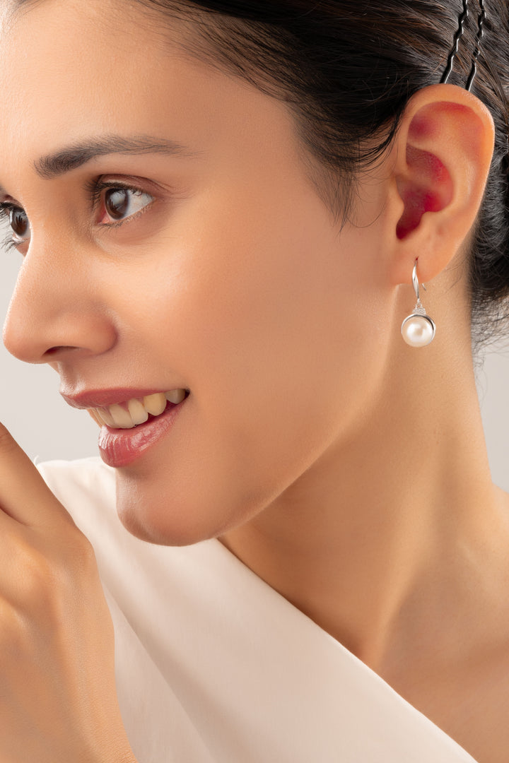 Silver Pearl Earrings
