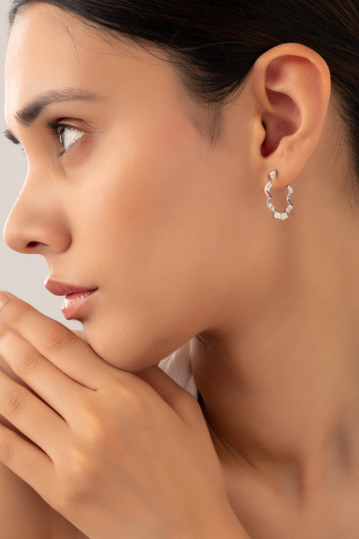 Silver Wave Earrings
