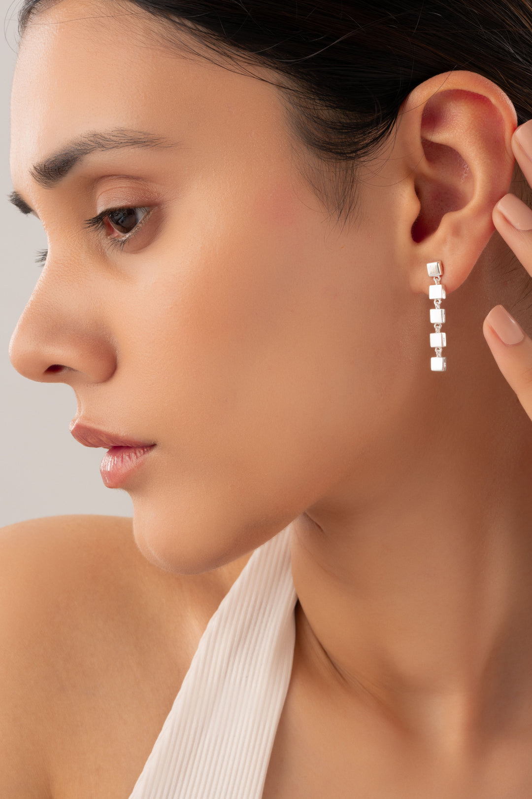 The Cubical Silver Earrings