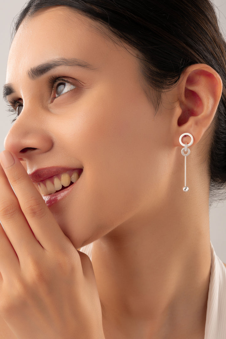 Silver Double Hoop Earrings