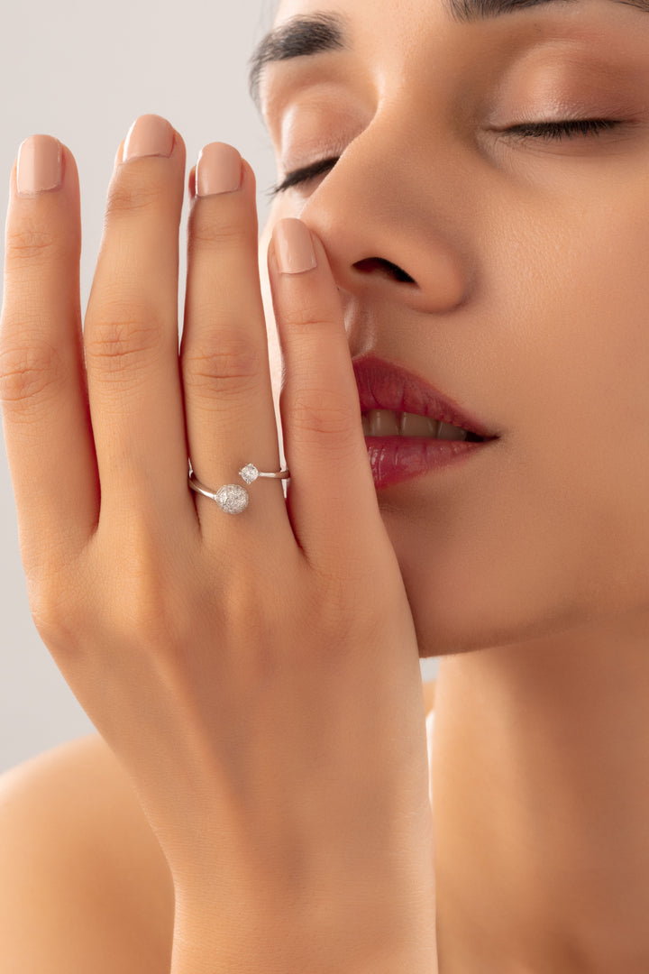 Silver Ball Ring