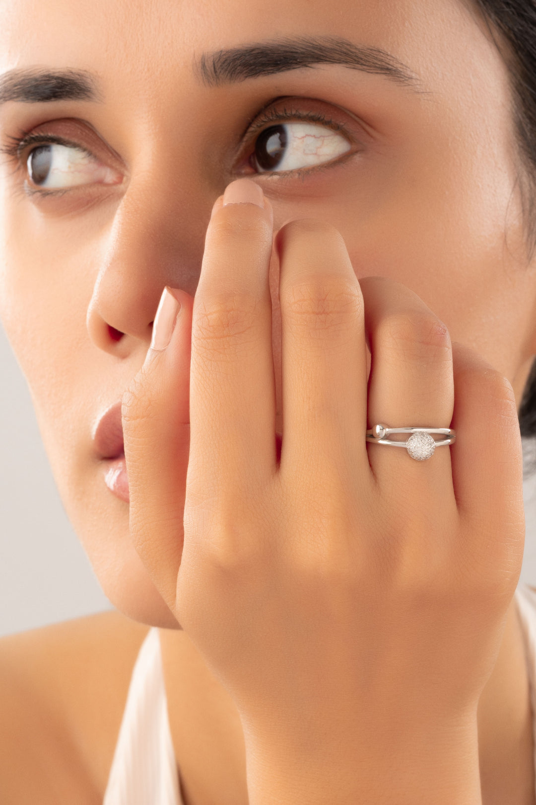 Silver Stone Stacy Ring