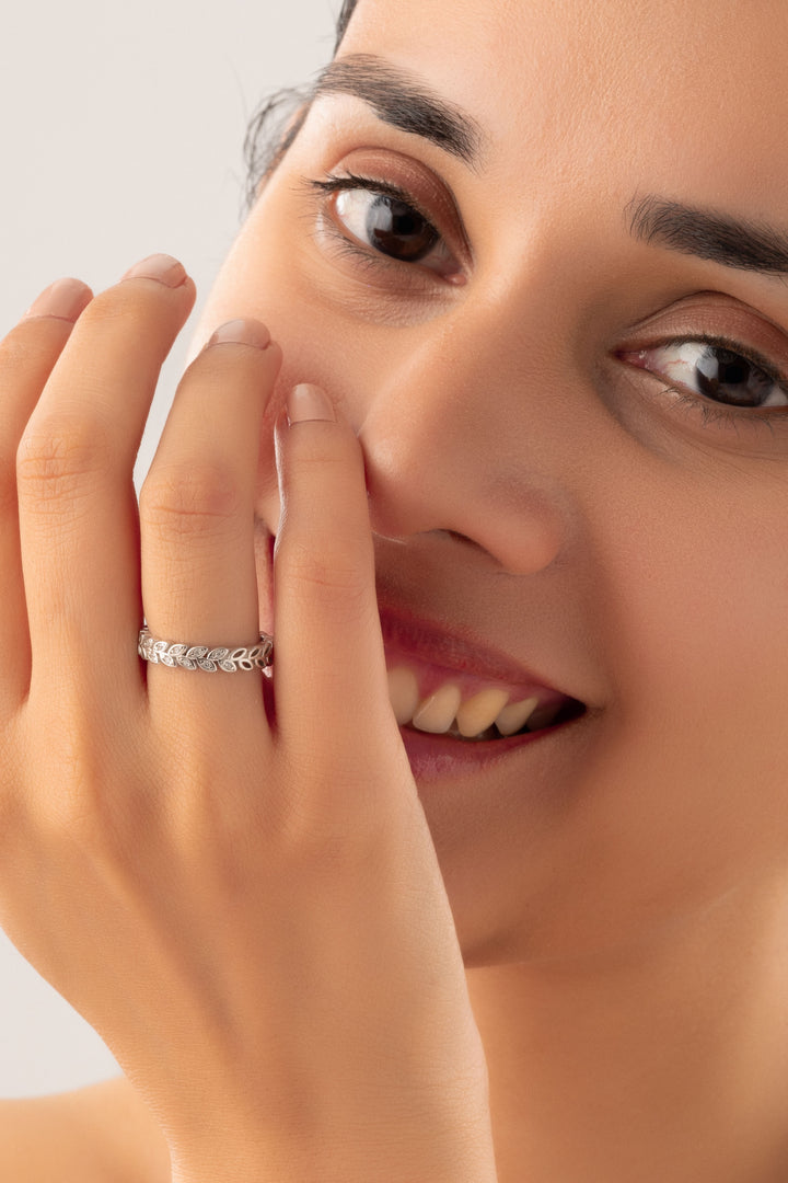 Silver Braided Band Ring