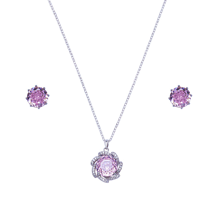 Silver Charming Pendant Set