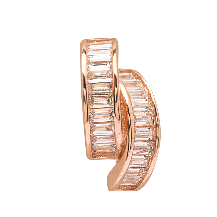 Oval Hoop Earrings (Rosegold)