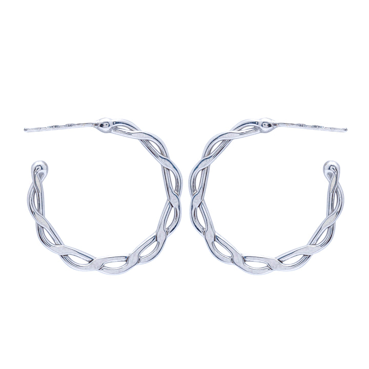 Silver Twisted Earrings