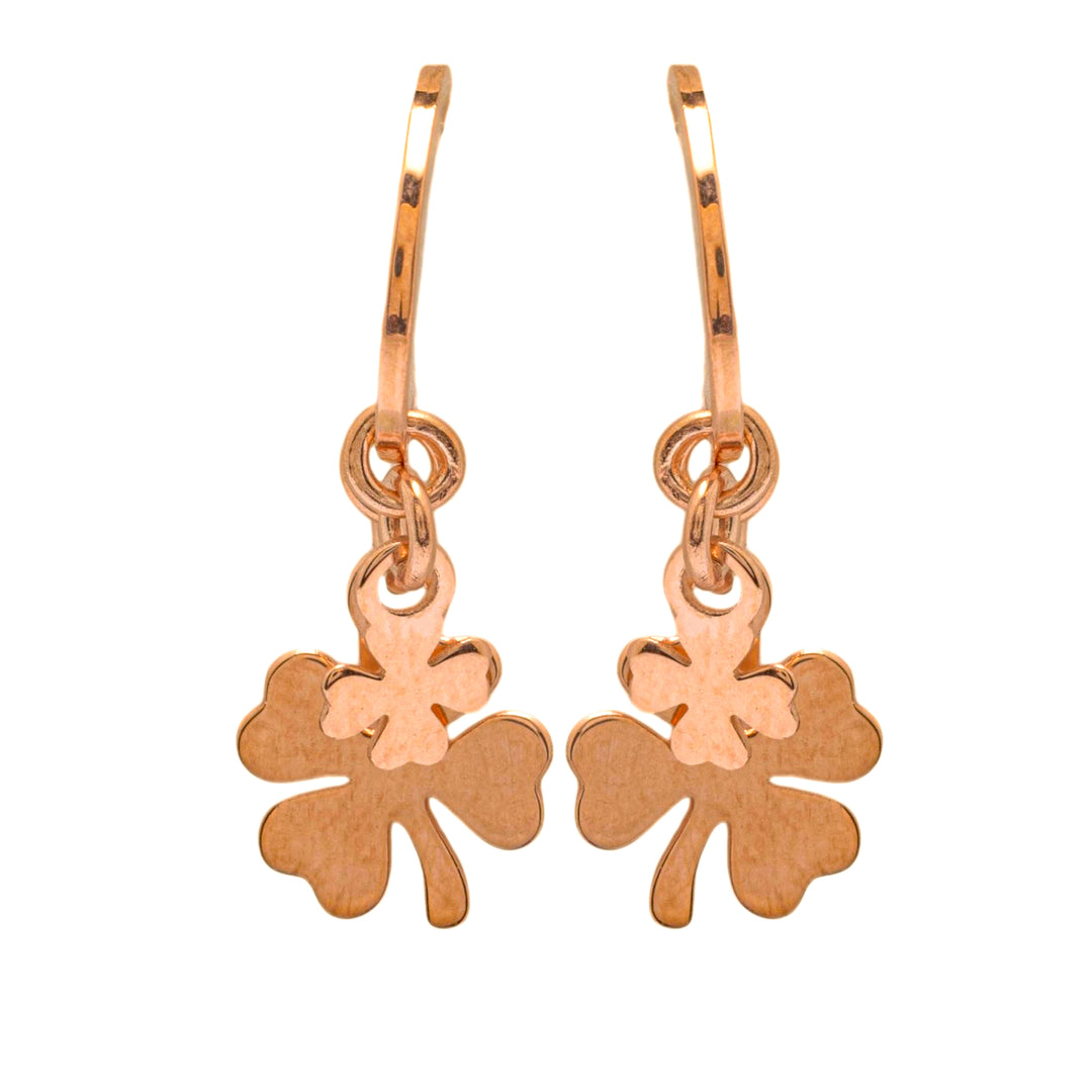 Silver Clover Earrings (Rosegold)
